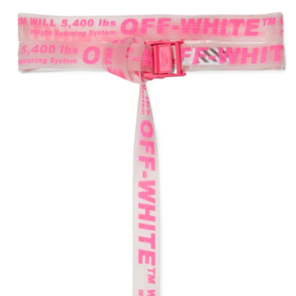 Off-White Industrial Transparent Pink Belt